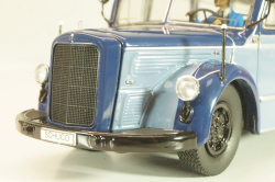 Mercedes-Benz O 6600  bus with figuren driver "Rothenburg O.D. Tauber"  1951 , blue/light blue, 02743, Schuco 1:43
