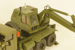 Краз-255 с экскаватором, хаки, RTM 1:43