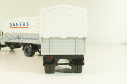Bussing 8000 truck with trailer "Danzas" 1950 #1, grey, 06253, Schuco 1:43 