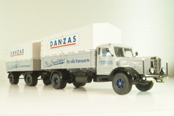 Bussing 8000 truck with trailer "Danzas" 1950 #1, grey, 06253, Schuco 1:43 