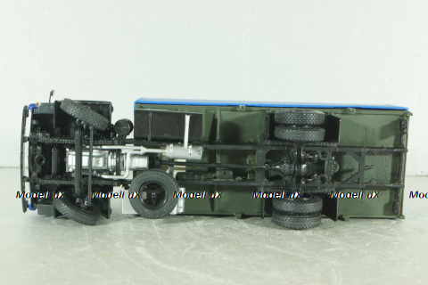 Камаз-5325 бортовой с тентом, синий/зеленый, Автоистория (Конверсия) 1:43