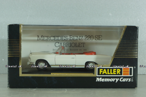 Mercedes-Benz 220 SE Cabriolet (W111) 1965, white, 4310, Faller 1:43