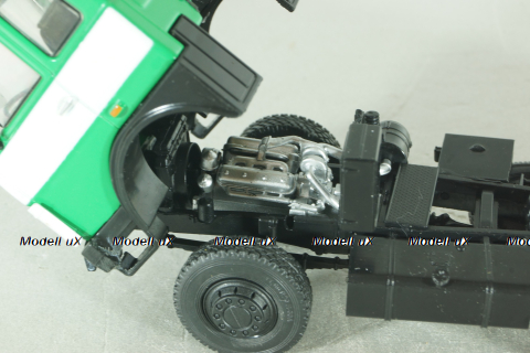 Маз-5432 с п/прицепом самосвалом Маз-5232В откидывающая кабина, зелений/синій, Deagostini + АвтоИстория 1:43