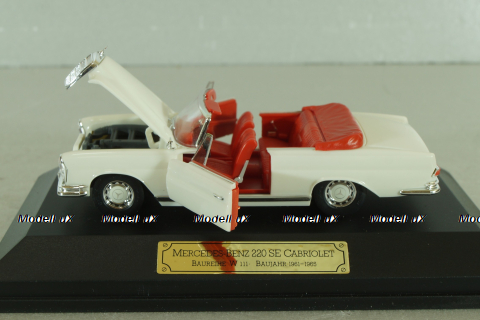 Mercedes-Benz 220 SE Cabriolet (W111) 1965, white, 4310, Faller 1:43