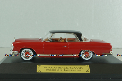 Mercedes-Benz 220 SE Coupe (W111) 1965, white, red/black, 4318, Faller 1:43
