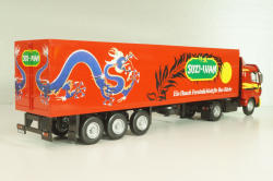 Mercedes-Benz 1844 tractor with semi-trailer "Suzi-Wan" 1991, red, Semi-remorques D'exception #63, Altaya 1:43