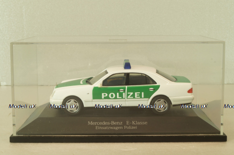 Mercedes-Benz E320 (W210)  Polizei 1995, white/green, B66005728, Herpa 1:43