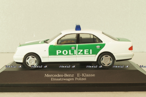 Mercedes-Benz E320 (W210)  Polizei 1995, white/green, B66005728, Herpa 1:43