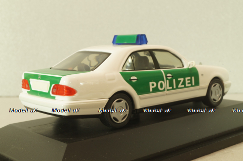 Mercedes-Benz E320 (W210)  Polizei 1995, white/green, B66005728, Herpa 1:43