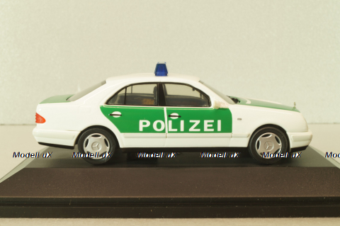 Mercedes-Benz E320 (W210)  Polizei 1995, white/green, B66005728, Herpa 1:43
