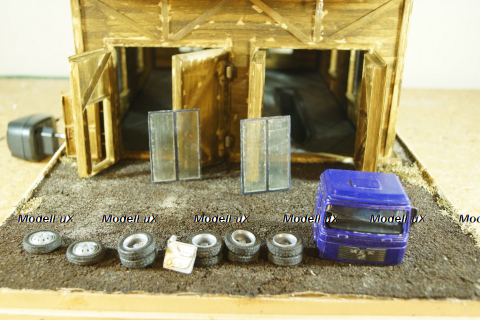 Гараж для грузовых авто с освещением, Garage Models 1:43