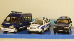 Range Rover P38, Volkswagen Passat, Ford Transit, Набор полиция THW, Cararama 1:43