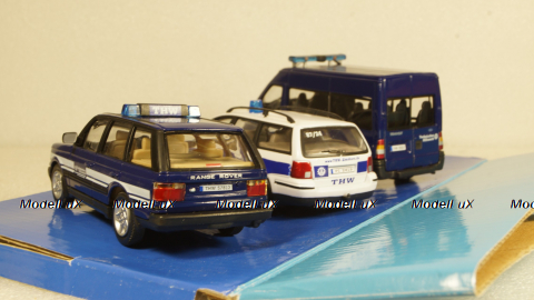 Range Rover P38, Volkswagen Passat, Ford Transit, Набор полиция THW, Cararama 1:43