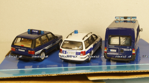 Range Rover P38, Volkswagen Passat, Ford Transit, Набор полиция THW, Cararama 1:43