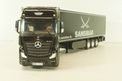 Mercedes-Benz Actros FH25 GigaSpace 4x2 2012 with semi-trailer "Sansibar", black, 8621/02, NZG 1:50 