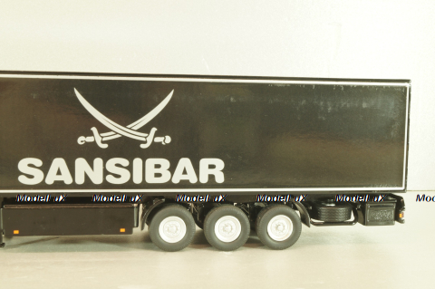 Mercedes-Benz Actros FH25 GigaSpace 4x2 2012 with semi-trailer "Sansibar", black, 8621/02, NZG 1:50 