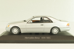 Mercedes-Benz 600 SEC (C140) 1992, B66005701, silver, Minichamps 1:43