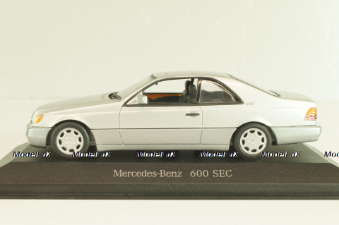 Mercedes-Benz 600 SEC (C140) 1992, B66005701, silver, Minichamps 1:43