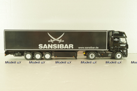 Mercedes-Benz Actros FH25 GigaSpace 4x2 2012 with semi-trailer "Sansibar", black, 8621/02, NZG 1:50 