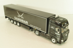 Mercedes-Benz Actros FH25 GigaSpace 4x2 2012 with semi-trailer "Sansibar", black, 8621/02, NZG 1:50 