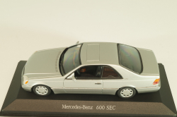 Mercedes-Benz 600 SEC (C140) 1992, B66005701, silver, Minichamps 1:43