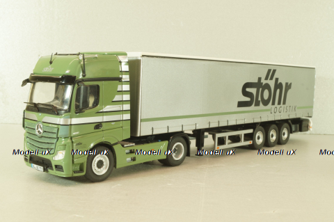 Mercedes-Benz Actros FH25 GigaSpace 4x2 2012 with semi-trailer "Stohr", green/silver, 8622/03, NZG 1:50