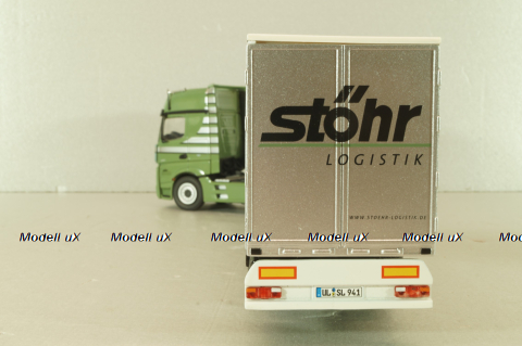 Mercedes-Benz Actros FH25 GigaSpace 4x2 2012 with semi-trailer "Stohr", green/silver, 8622/03, NZG 1:50