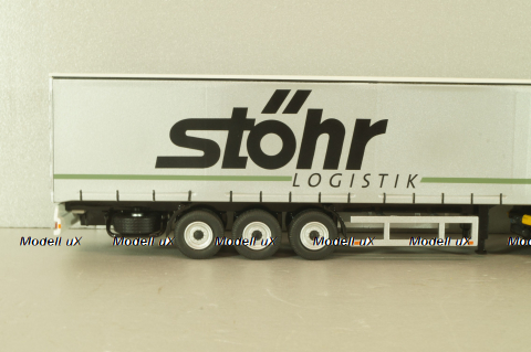 Mercedes-Benz Actros FH25 GigaSpace 4x2 2012 with semi-trailer "Stohr", green/silver, 8622/03, NZG 1:50