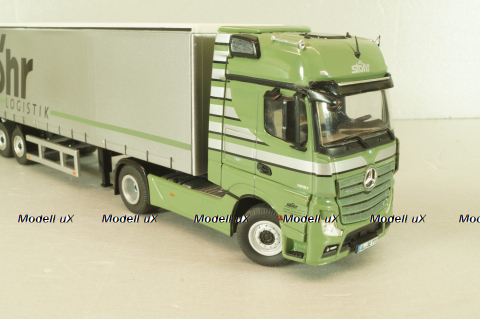 Mercedes-Benz Actros FH25 GigaSpace 4x2 2012 with semi-trailer "Stohr", green/silver, 8622/03, NZG 1:50