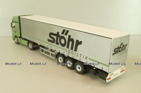 Mercedes-Benz Actros FH25 GigaSpace 4x2 2012 with semi-trailer "Stohr", green/silver, 8622/03, NZG 1:50