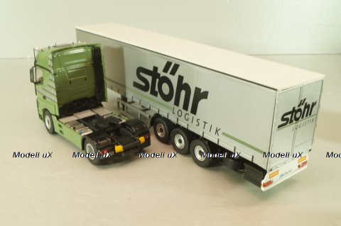 Mercedes-Benz Actros FH25 GigaSpace 4x2 2012 with semi-trailer "Stohr", green/silver, 8622/03, NZG 1:50