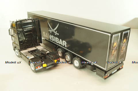 Mercedes-Benz Actros FH25 GigaSpace 4x2 2012 with semi-trailer "Sansibar", black, 8621/02, NZG 1:50 