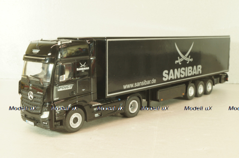 Mercedes-Benz Actros FH25 GigaSpace 4x2 2012 with semi-trailer "Sansibar", black, 8621/02, NZG 1:50 