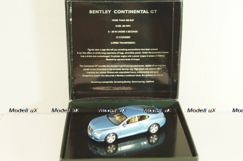 Bentley Continental GT light blue, BL315, Minichamps 1:43
