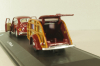 Volkswagen Beeatle with camping trailer, dark red, Cararama 1:43
