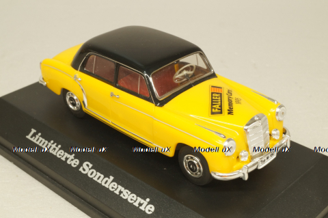 Mercedes-Benz 220 S Ponton (W180) 1956 Faller 1995, yellow/black, Faller 1:43