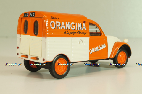 Citroen 2CV AZU Orangina 1955, white/orange,  Norev 1:43