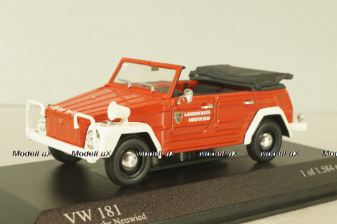 Volkswagen 181, fire engine Neuwied 1969, red, 430050090, Minichamps 1:43