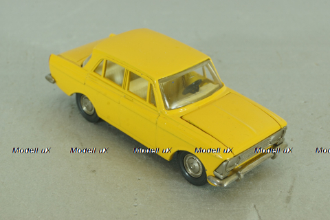 Москвич-412 А2, желтый, 2 зажима,Тантал/Радон 1:43