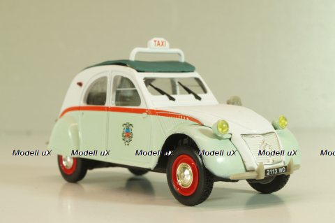 Citroen 2CV AZL Taxi París 1957, green/white, 409521M, Norev 1:43