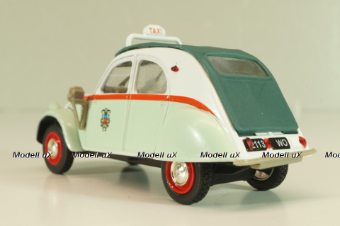 Citroen 2CV AZL Taxi París 1957, green/white, 409521M, Norev 1:43