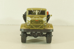 АКЦ-4-214М топливливозаправщик, на шасси Краз-214, хаки, Легендарные грузовики СССР №110, Modimio 1:43