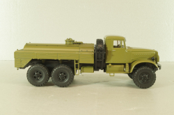 АКЦ-4-214М топливливозаправщик, на шасси Краз-214, хаки, Легендарные грузовики СССР №110, Modimio 1:43