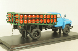 ГТК-40(53) автомобиль для перевозки газовых балонов, на шасси Газ-53 1958, красный, SSM1390, SSM 1:43