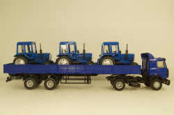 МАЗ-54329 седельный тягач с 2-х осным п/п МАЗ-93866, Студия А.В.Жуковского 1:43