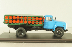 ГТК-40(53) автомобиль для перевозки газовых балонов, на шасси Газ-53 1958, красный, SSM1390, SSM 1:43