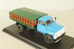 ГТК-40(53) автомобиль для перевозки газовых балонов, на шасси Газ-53 1958, красный, SSM1390, SSM 1:43