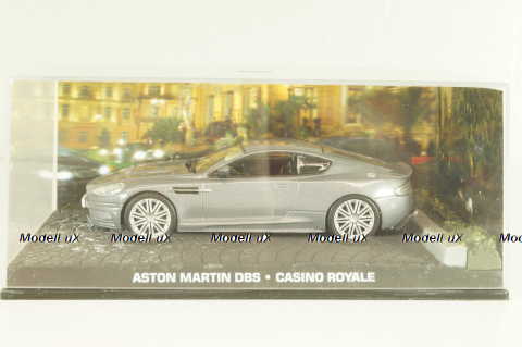 Aston Martin DBS from movie "Casino Royale" 2006, silver, James Bond Modellauto Collection #5, Altaya 1:43