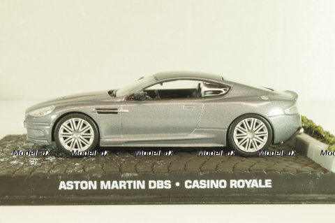 Aston Martin DBS from movie "Casino Royale" 2006, silver, James Bond Modellauto Collection #5, Altaya 1:43