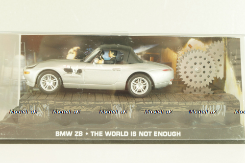 BMW Z8 from movie "The world is not enough" 1999, silver, James Bond Modellauto Collection №4 , Altaya 1:43